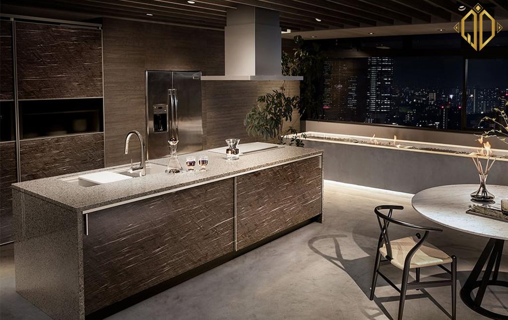 brown silk marble op lat ke bep