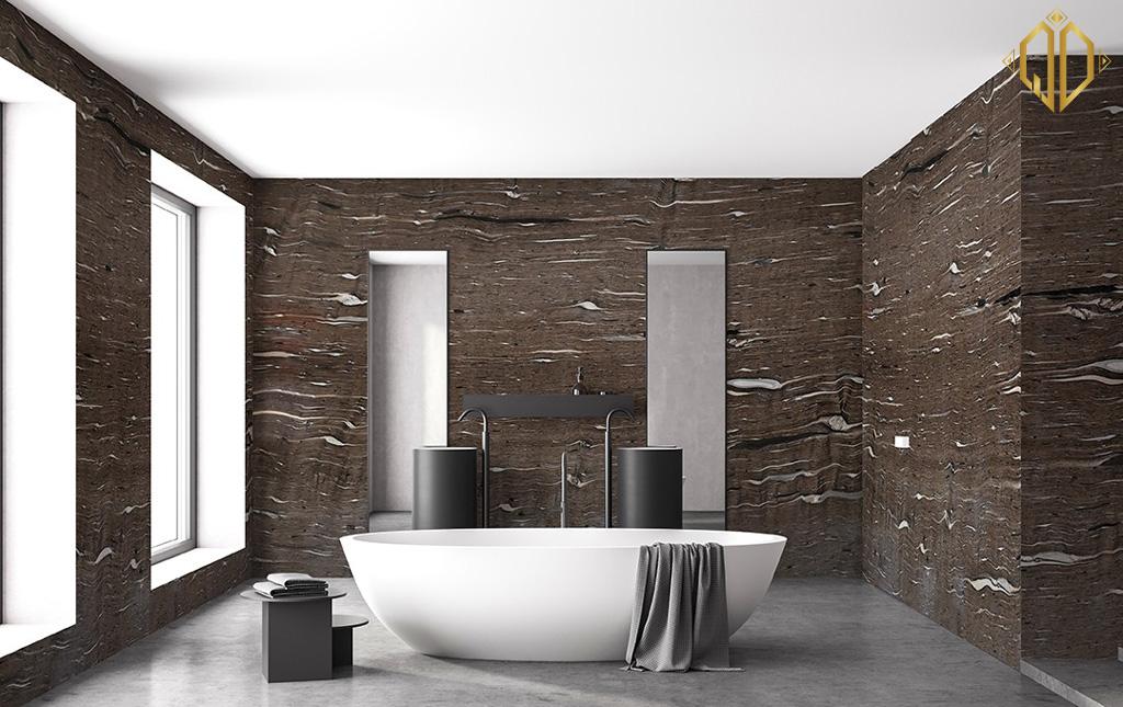 brown silk marble op lat trang tri tuong