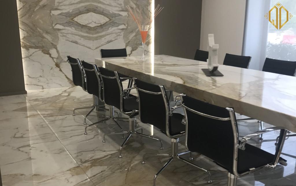 calacatta gold marble op lat ban lam viec