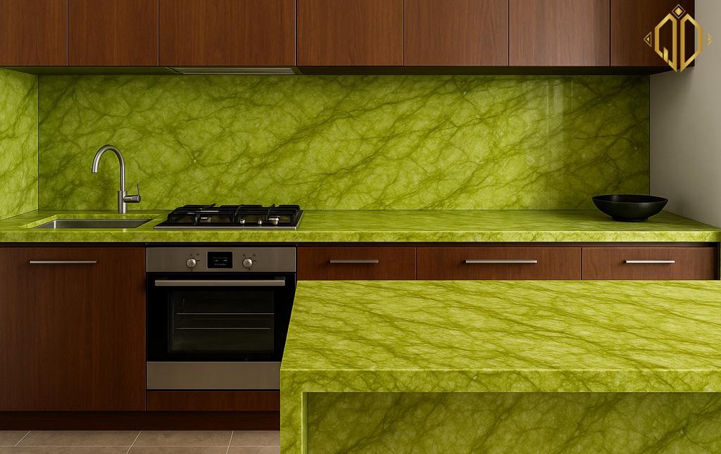 vergin spring green marble op lat ke bep