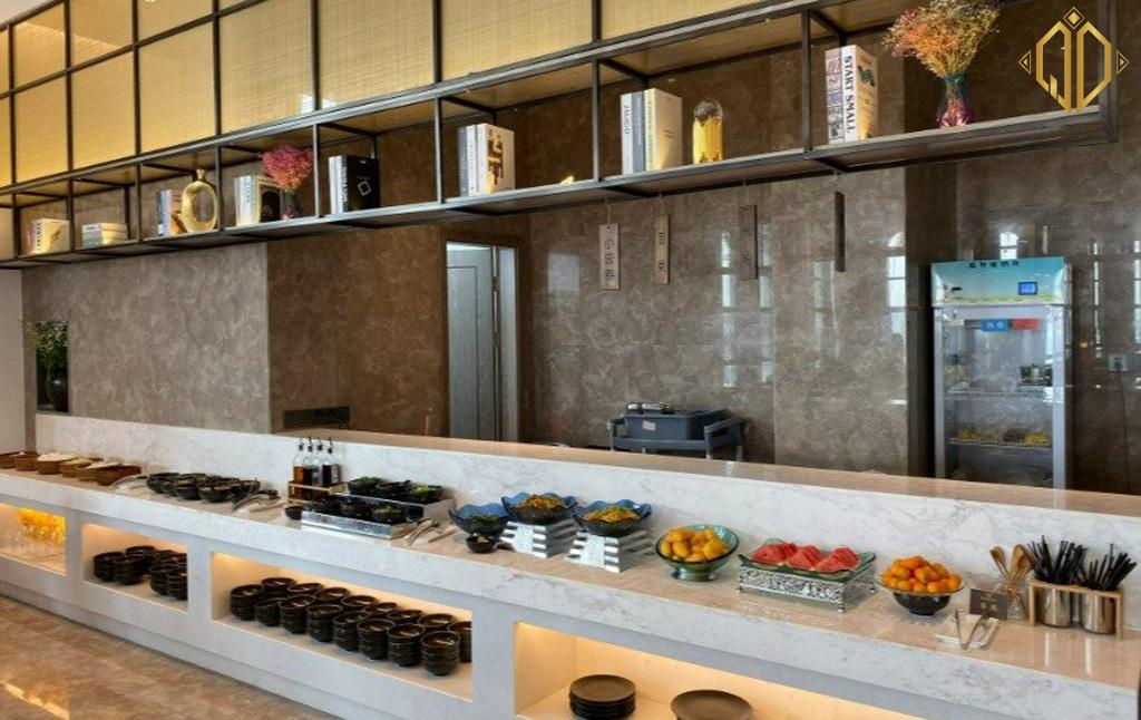 warm grey marble ung dung op lat ke bep